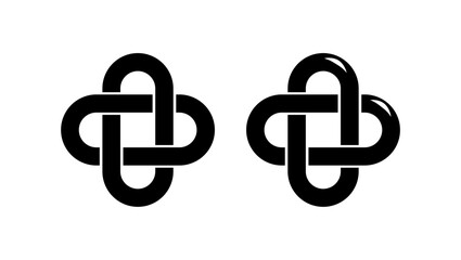 Hypocrisy sign, black isolated silhouette