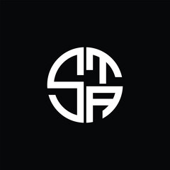 STA logo STA icon STA monogram STA letter minimalist Circle flat Unique modern abstract logo design.