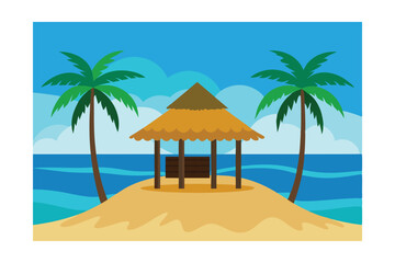 Serene Beach Hut Escape Tropical Island Paradise Getaway