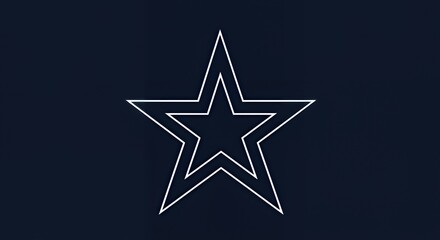 Obraz premium Abstract Double-Lined Star Graphic Design on Dark Background