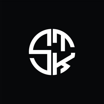 STK logo STK icon STK monogram STK letter minimalist Circle flat Unique modern abstract logo design.