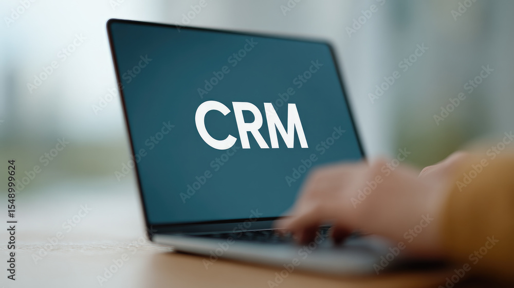 Aufkleber maximizing business efficiency through crm technology in modern workspaces digital content showcase 