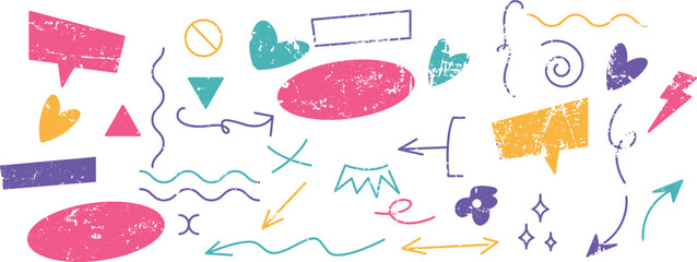 Hand drawn doodle vector set.