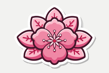 cherry blossom sticker halftone texture