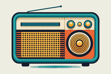vintage radio tuner retro device  