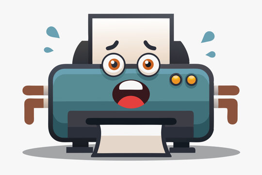 Naklejki sneezing printer funny paper shoot  