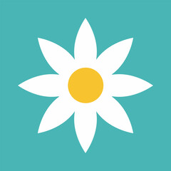 Flower icon. Retro spring summer white flower floral icon design set. Abstract flower vector icons isolated on white background.