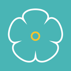 Obraz premium Flower icon. Retro spring summer white flower floral icon design set. Abstract flower vector icons isolated on white background.