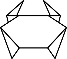 vector origami of a crab