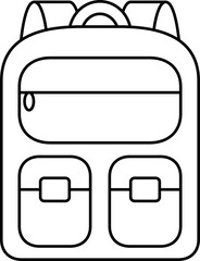 vector of a backpack. school, student, style, storage