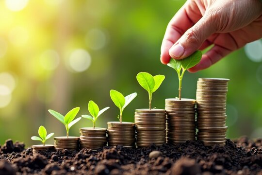 Planting a Seed of Prosperity: Growing Money Trees with a Coin Growth Chart.