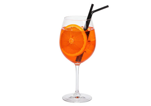 Isolated Aperol Spritz Cocktail Drink