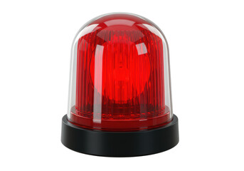 Isolated Red Emergency Flasher for Urgent Notifications