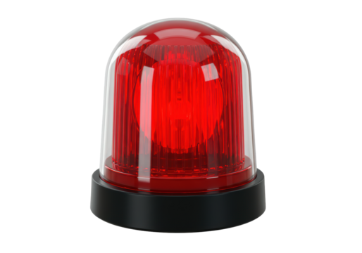 Isolated Red Emergency Flasher for Urgent Notifications