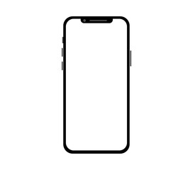 Modern smartphone mockup with blank screen for app presentation