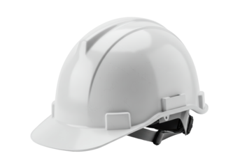 Isolated White Hard Hat Safety Helmet