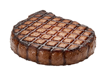 Isolated Seared Steak with Rich Crust and Textured Surface
