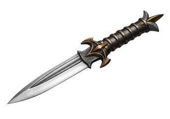 Isolated Dagger with Ornate Hilt and Sharp Blade © Matteo