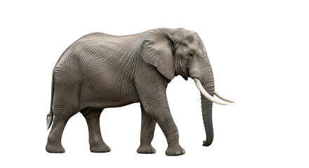 Fototapeta premium African Elephant On Black Background