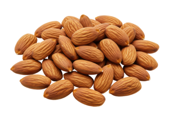 Isolated Pile of Roasted Almonds