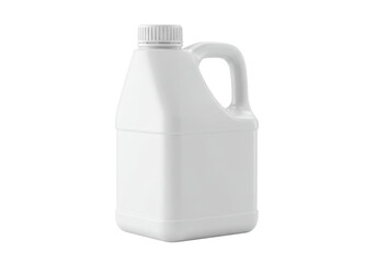 Isolated White Plastic Gallon Jug with Handle