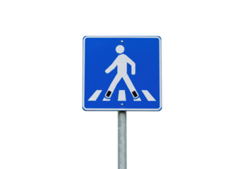 Isolated Pedestrian Crossing Sign