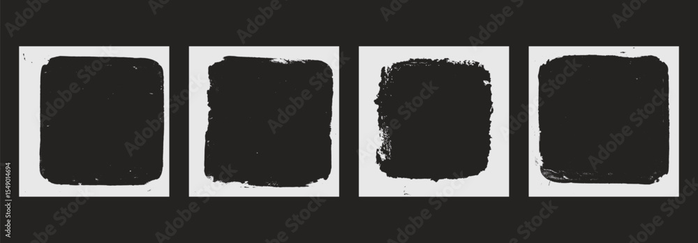 Poster grunge graffiti frames set templates. ink paint border with rough edges for poster and banner. retro