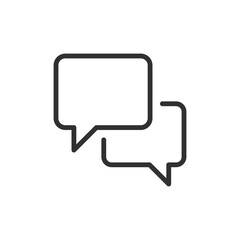 Chat bubbles, linear icon. Messaging, conversation, or communication. Line with editable stroke.