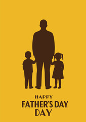 A striking silhouette graphic celebrating Father's Day