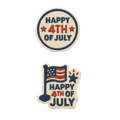 Isometric Celebration USA Flag Typography for Red White Blue Parade Holiday Graphic
