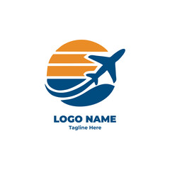 Travel logo design identity vector for tourism company branding vacation journey business