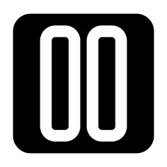 Clean solid vector icon pause for user interface design. Ideal for web dashboards, mobile apps, UI kits, and prototypes. Scalable SVG format for easy integration in digital projects.