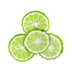 bergamot slices on transparent background