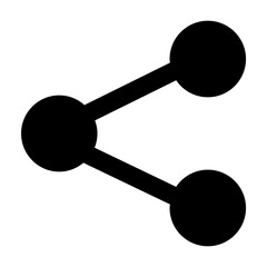 Clean solid vector icon share for user interface design. Ideal for web dashboards, mobile apps, UI kits, and prototypes. Scalable SVG format for easy integration in digital projects.