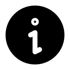 Clean solid vector icon info for user interface design. Ideal for web dashboards, mobile apps, UI kits, and prototypes. Scalable SVG format for easy integration in digital projects.