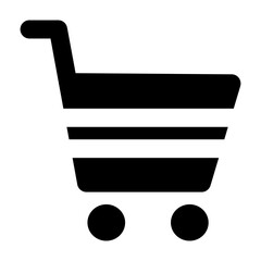 Clean solid vector icon cart for user interface design. Ideal for web dashboards, mobile apps, UI kits, and prototypes. Scalable SVG format for easy integration in digital projects.