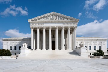 Majestic view of the u.s. supreme court building in washington d.c. on a clear day