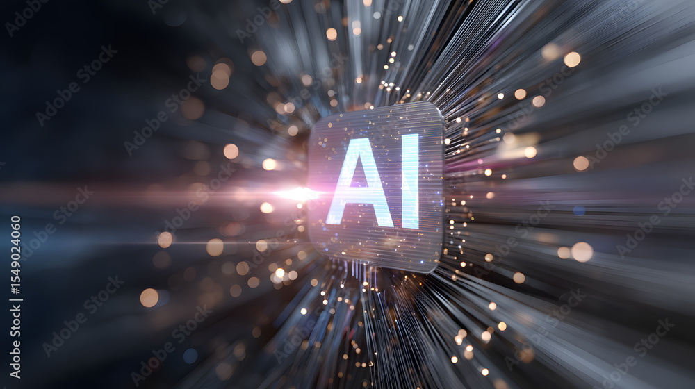 Poster digital frontier: a captivating image that encapsulates the essence of artificial intelligence, with