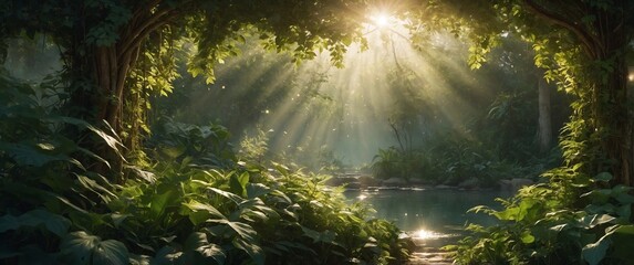 Sunlight Through the Jungle Canopy