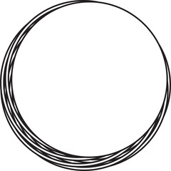 Overlapping round line icon. Geometric element