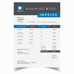 Obraz premium Professional Invoice Template Design