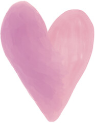 Cute heart pink watercolor 