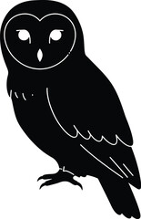 Vector illustration of a cute cartoon owl on a branch or white background