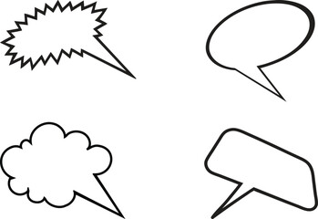  hand drawn retro speech bubble iconset