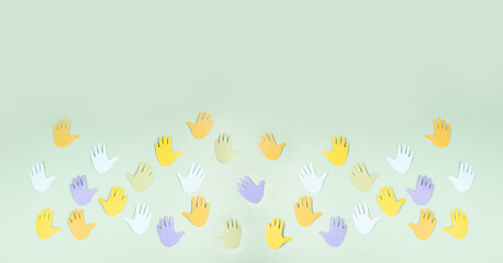 Children rights, inclusion, equality, diversity and hope concept, respect each other, tolerance and...