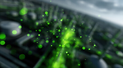Smart refinery blueprint glowing with green overlays i edc c b fffef