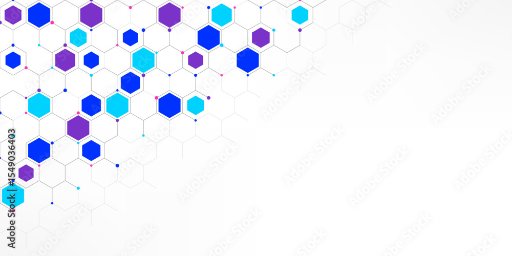 Aufkleber Graphic design element with abstract geometric background of simple hexagon pattern