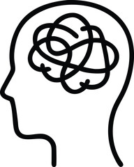 Scribble human head icon