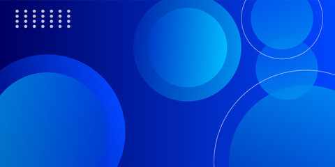 Blue abstract geometric background with gradient color , blue circle background
