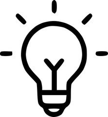 Light Bulb Idea Outline Icon

